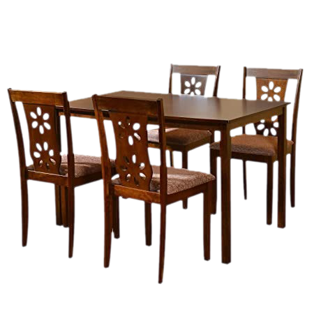 Wooden Dining Set (4 Chair) - EDCH-906 & ETDH-906
