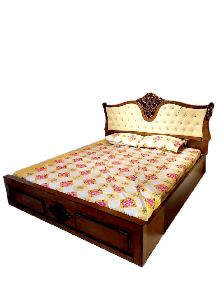 Wooden Queen Bed-EBDQH-906-4-30