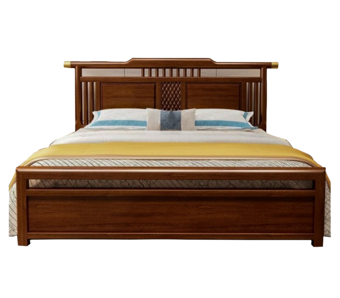 Wooden Queen Bed-EBDQH-907-4-30