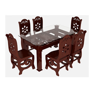 Wooden Dining Set (6 Chair) - EDCH-905 & EDTH-905